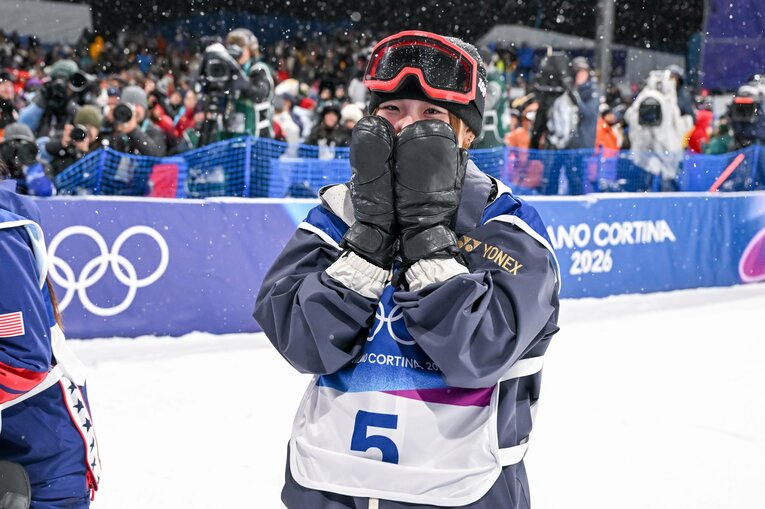 感極まる小野光希　©Kaoru Watanabe/JMPA
