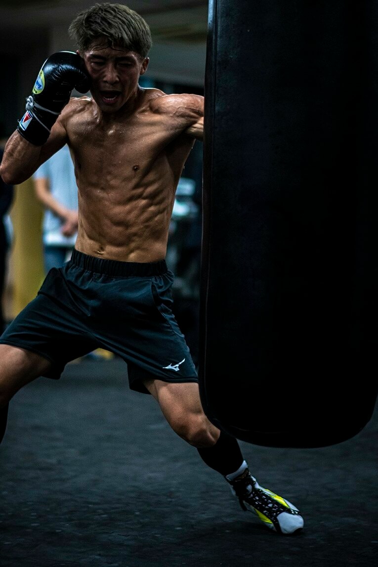 2019年ドネア戦前の公開練習 ／ photograph by Takuya Sugiyama