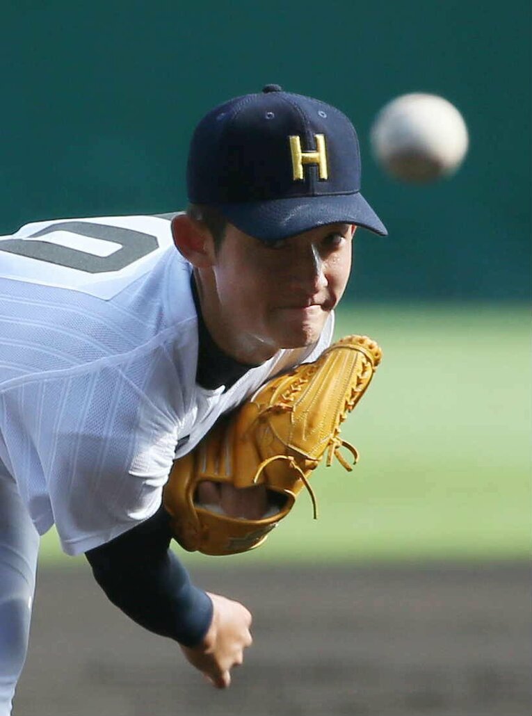 北海高校時代の阪口©JIJI PRESS