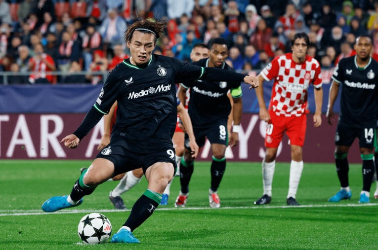 CL初ゴールを逃した上田綺世。日本代表のエースFWとなった中で、クラブでの現状とは ／ photograph by Daisuke Nakashima