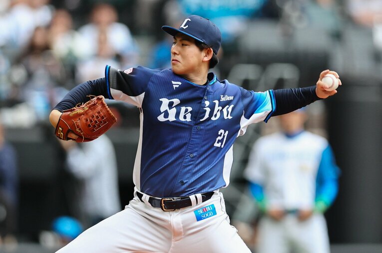 評判の高かった「東都7人衆」に苦戦が多い中で、西武1位の武内（國學院大）は躍動。新人王候補の筆頭に　©JIJI PRESS