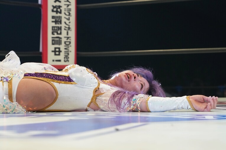 敗れた中野たむ　©Essei Hara