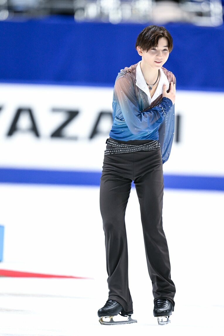 全日本選手権表彰式、銀メダルを獲得した中田璃士（16歳）©︎Asami Enomoto