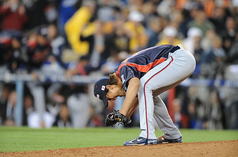 第2回WBC決勝、10回を抑え雄叫びをあげるダルビッシュ©Naoya Sanuki