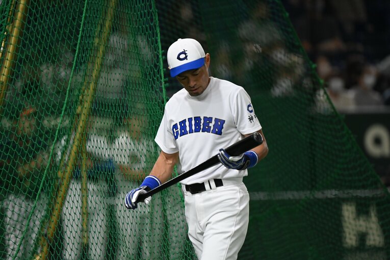 試合前のイチロー　©Naoya Sanuki