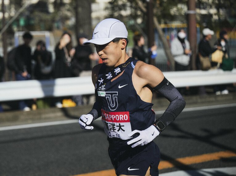 東洋大の3区を走った迎暖人（1年）　©Yuki Suenaga