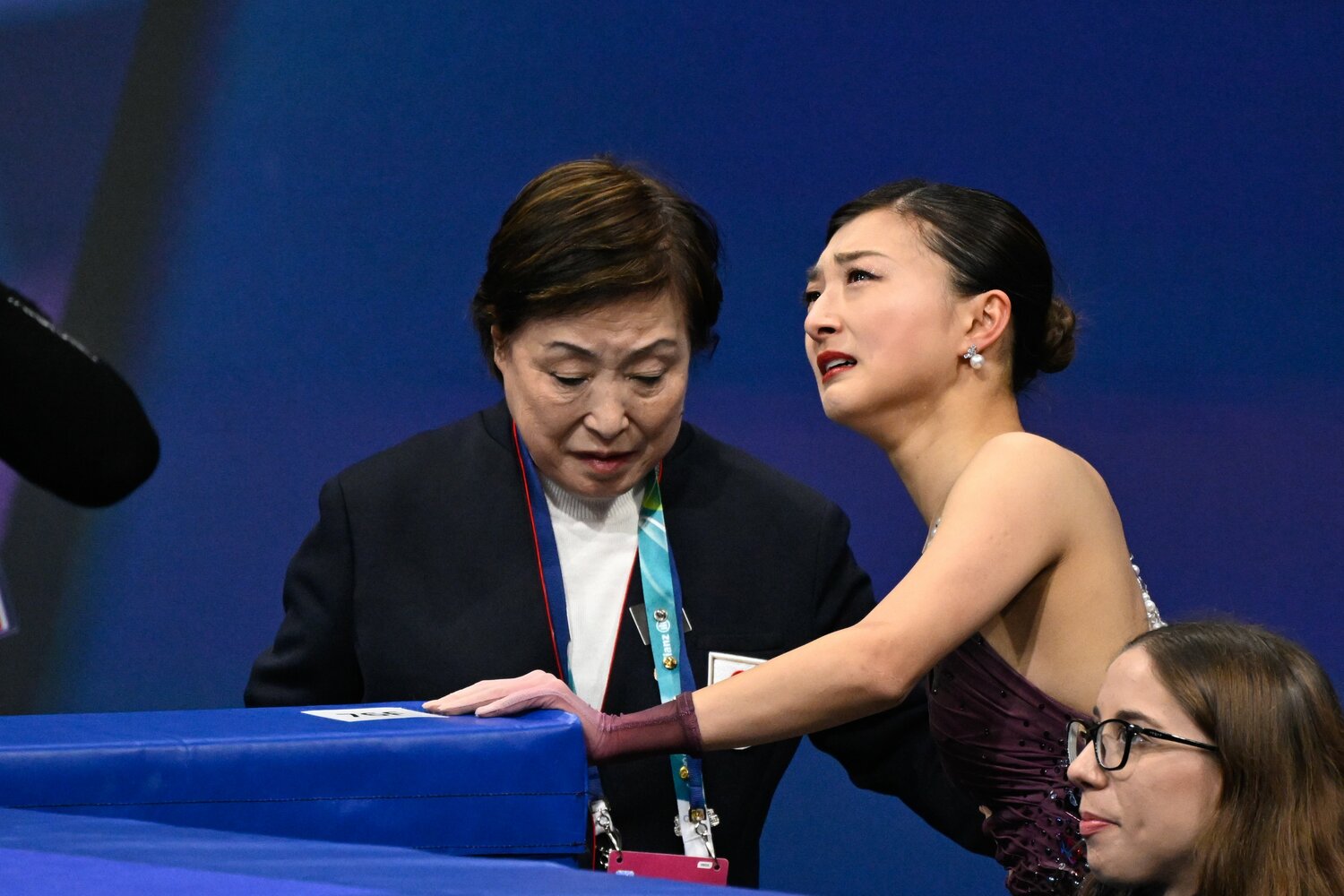 ミラノ五輪のフリーを終え、涙を流した坂本 ©Asami Enomoto/JMPA