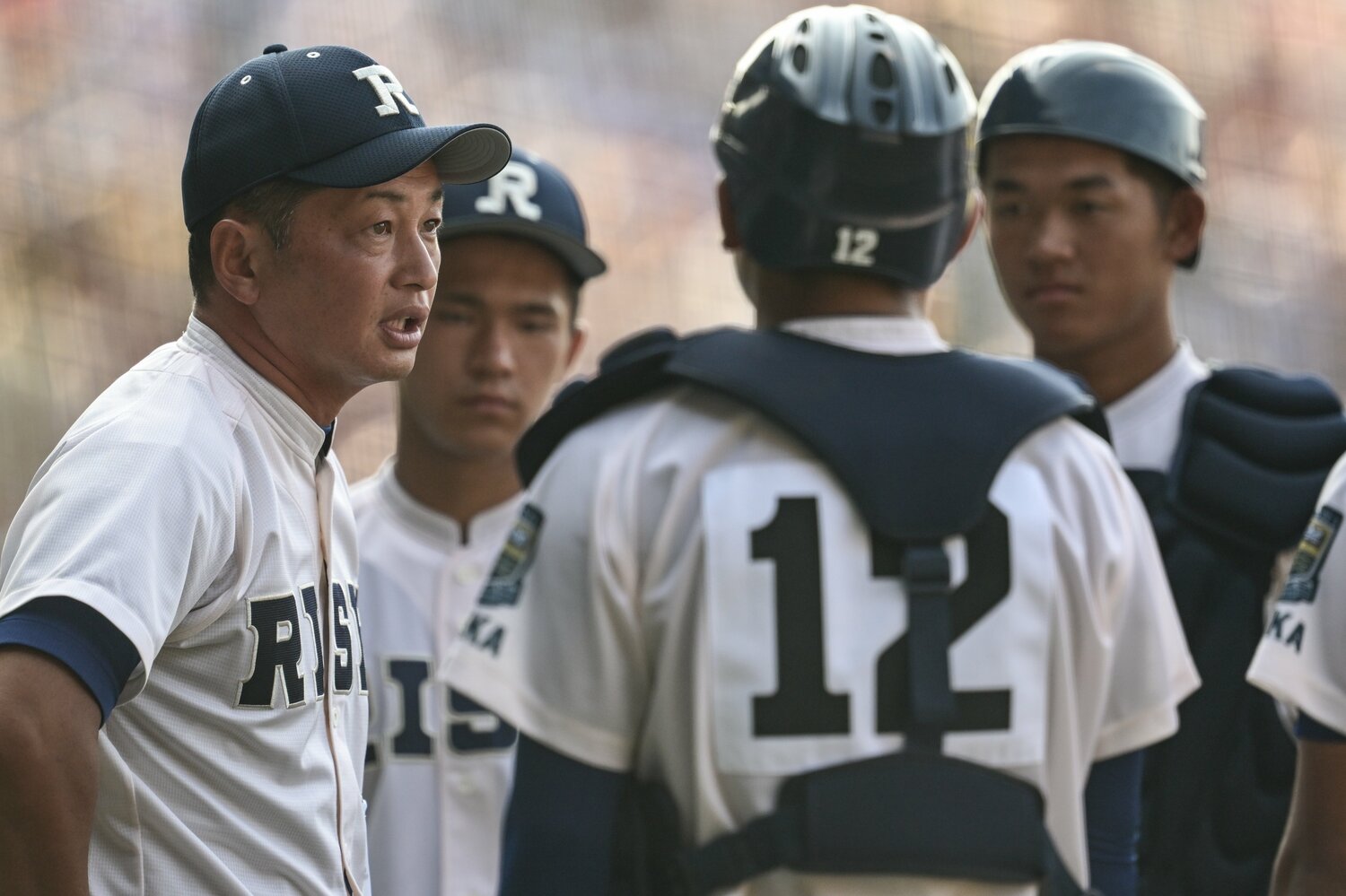 昨秋の大阪王者・履正社高の多田監督。近畿大会では初戦の滋賀短大附に敗戦　©︎Nanae Suzuki