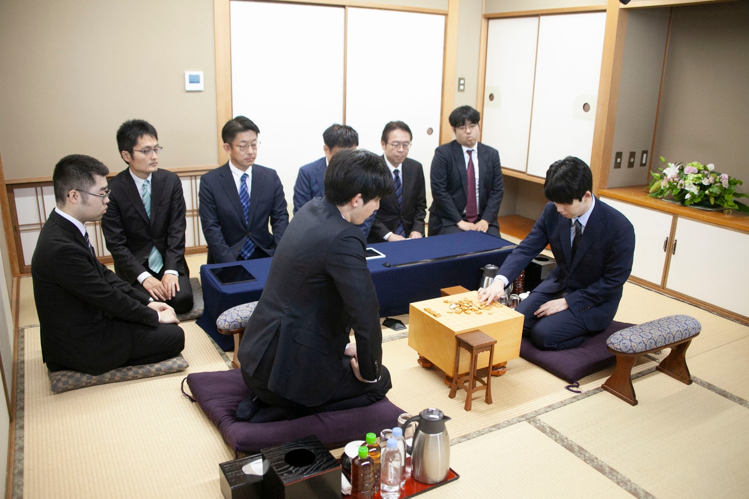 第2局の前日検分　©日本将棋連盟