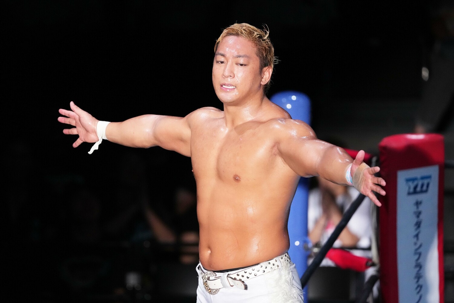 竹下幸之介に勝利した海野翔太。8月8日、横浜武道館　©Essei Hara