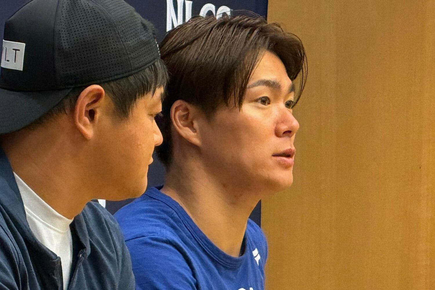 会見中の山本　©Naoyuki Yanagihara