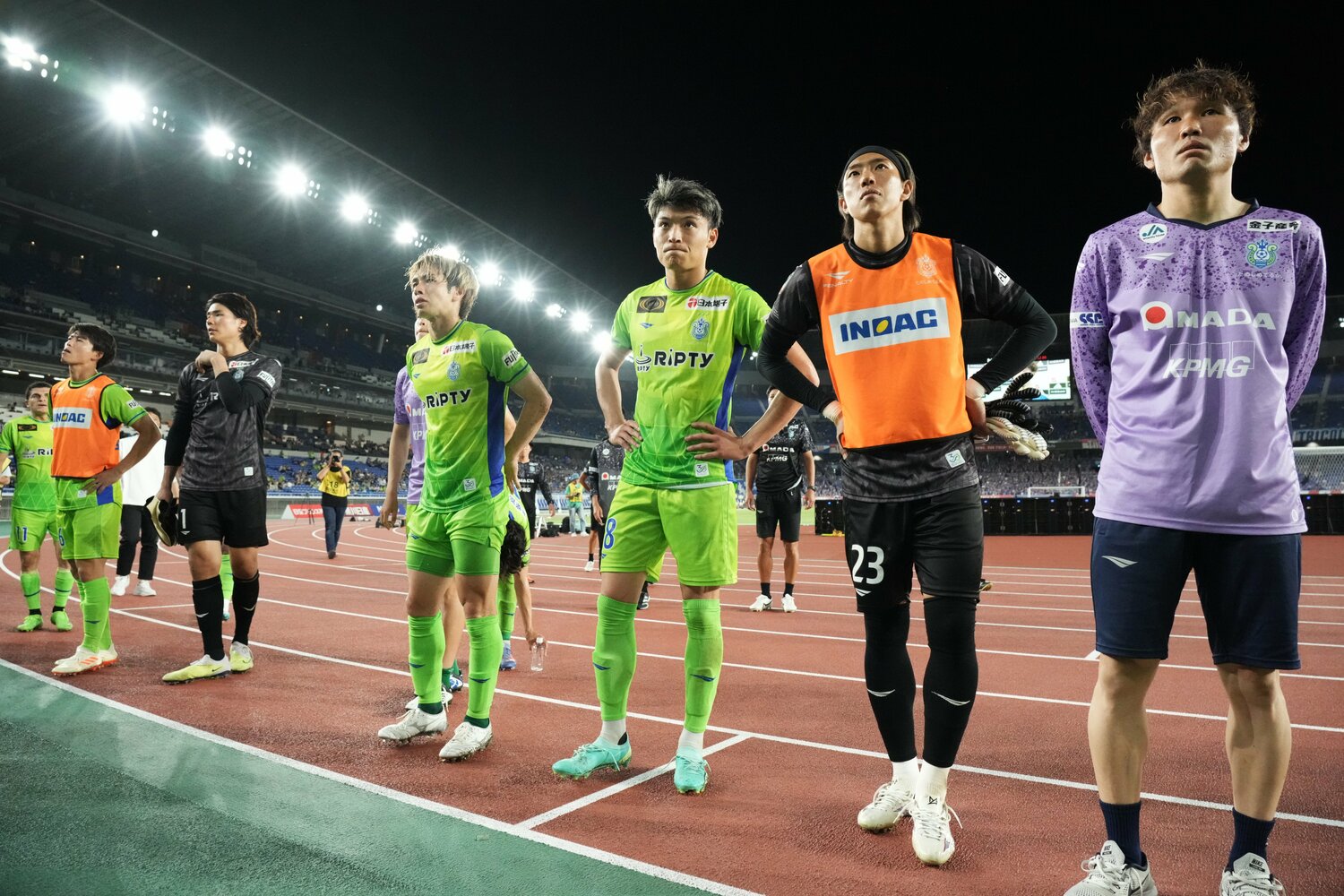 町野修斗のラストマッチとなった第19節の横浜F・マリノス戦も4失点で敗れた　©Hiroki Watanabe/Getty Images