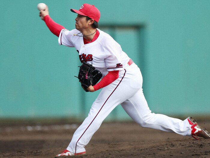 「右腕を下げてみないか」カープの2年目右腕・益田武尚が、黒田博樹の言葉に投手人生最大の決断を下して得た開幕一軍の可能性<Number Web> photograph by NIKKAN SPORTS