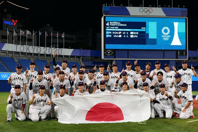 2021東京五輪。源田は大会直前に骨折した相棒・外崎の思いを背負って臨んでいた　©︎JMPA