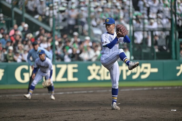 【2024年撮影】健大高崎のエース左腕、佐藤龍月　©Hideki Sugiyama