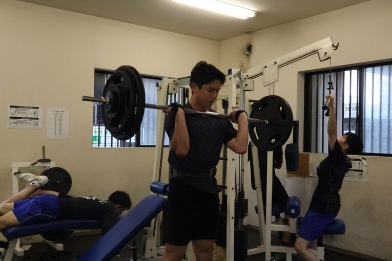 昨年から7キロ増量して現在は186cm、92kgの体躯を誇る吉満　©Fumi Sawai