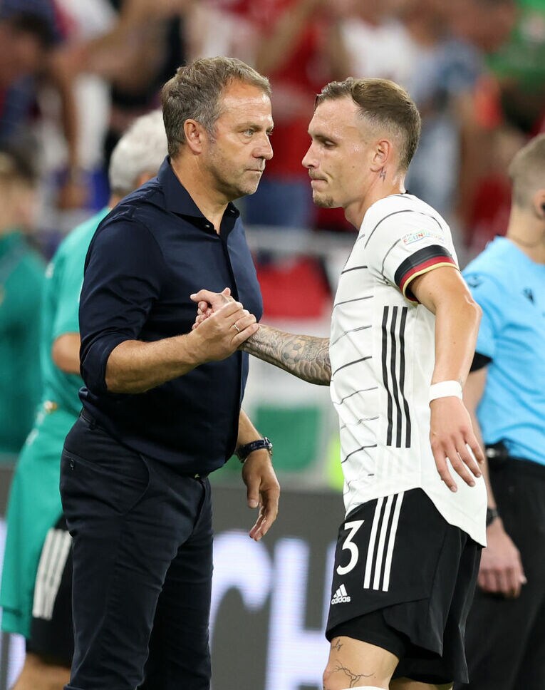 フリック監督とラウム　©Getty Images