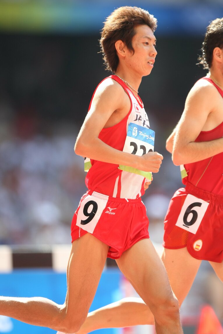 08年の北京五輪3000ｍ障害に出場した際の岩水氏
