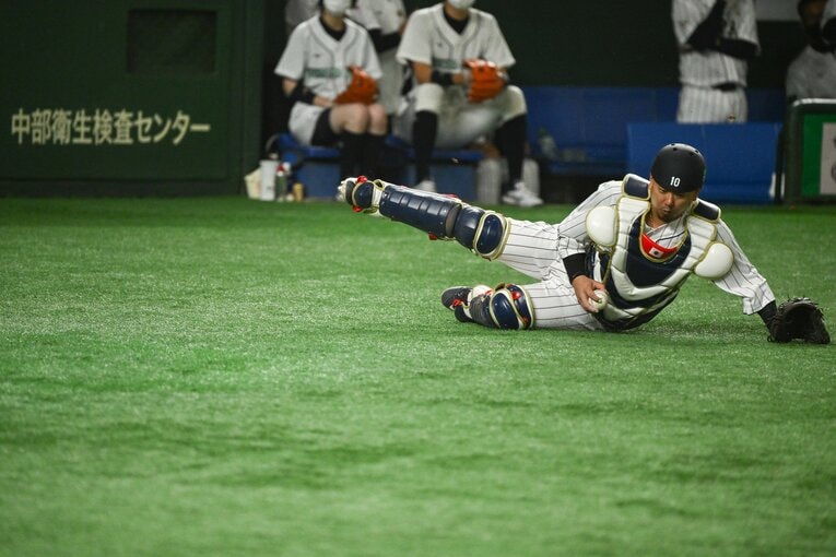 侍ジャパン強化試合（22年11月）に出場した森友哉　©︎Nanae Suzuki