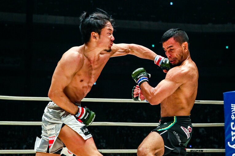 2019年大晦日、『RIZIN.20』でBellatorファイター（当時）のジョン・マカパと対戦　©RIZIN FF Susumu Nagao