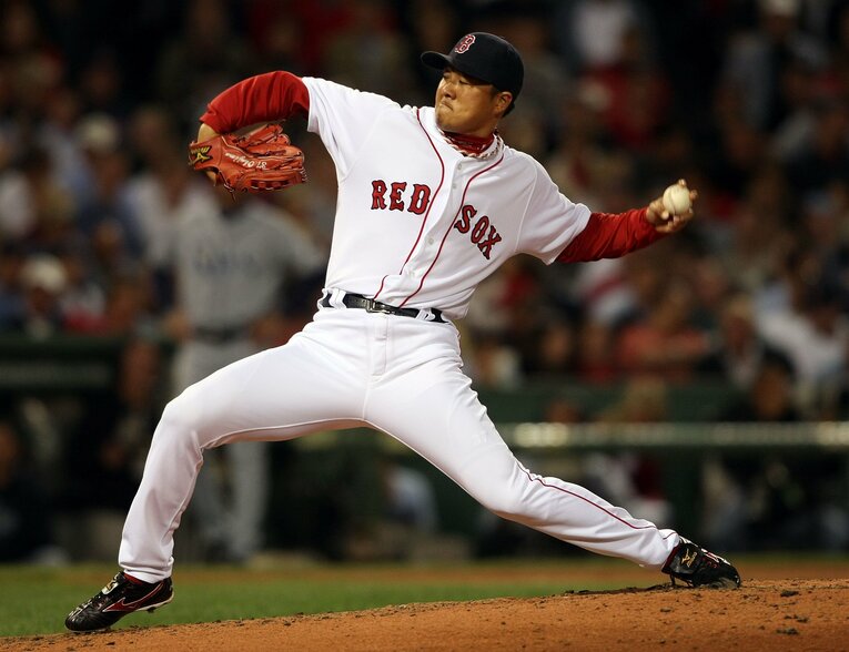 岡島氏はその後、レッドソックスで大活躍　©︎Getty Images