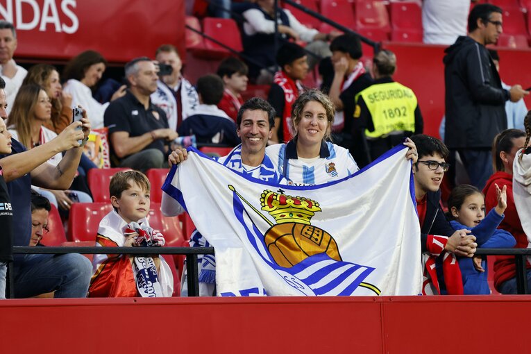 南部セビージャにもソシエダファンの姿が　©Daisuke Nakashima