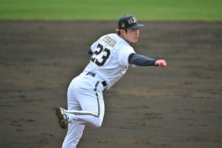 オリックスキャンプで奮闘する吉田輝星　©Hideki Sugiyama