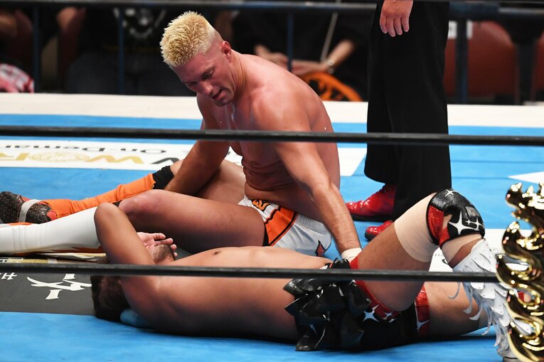 内藤哲也を倒したザックは感慨深げ　©Masashi Hara