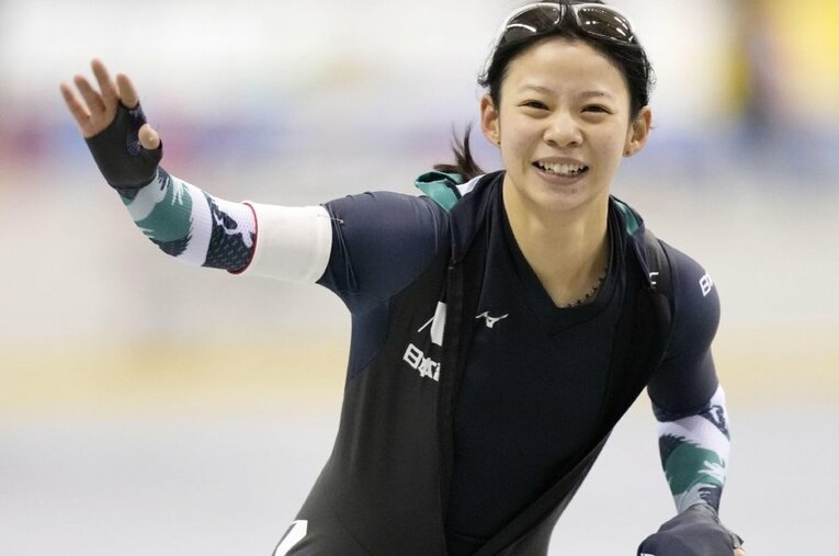 北京五輪に臨む高木菜那。2月7日の女子1500ｍ、15日に決勝がある女子チームパシュート、19日の女子マススタートの3種目に出場 ／ photograph by KYODO