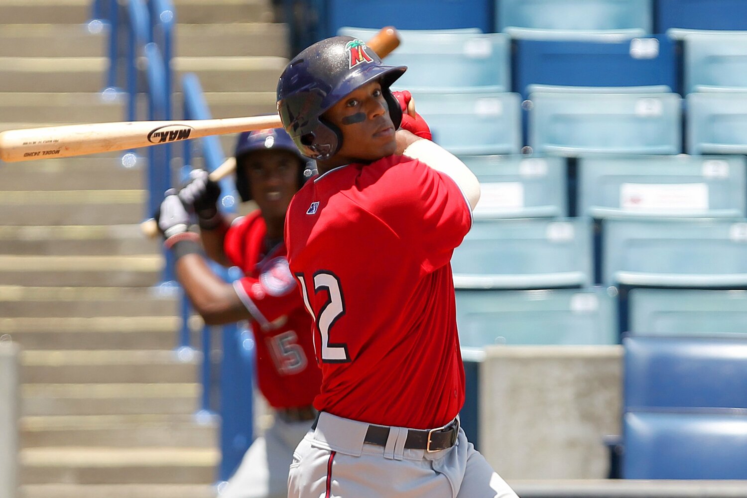 写真は2014年、マイナーリーグ時代のウォーカー（当時フォートマイヤーズ・ミラクル所属）。この年、25本塁打を記録　©Getty Images