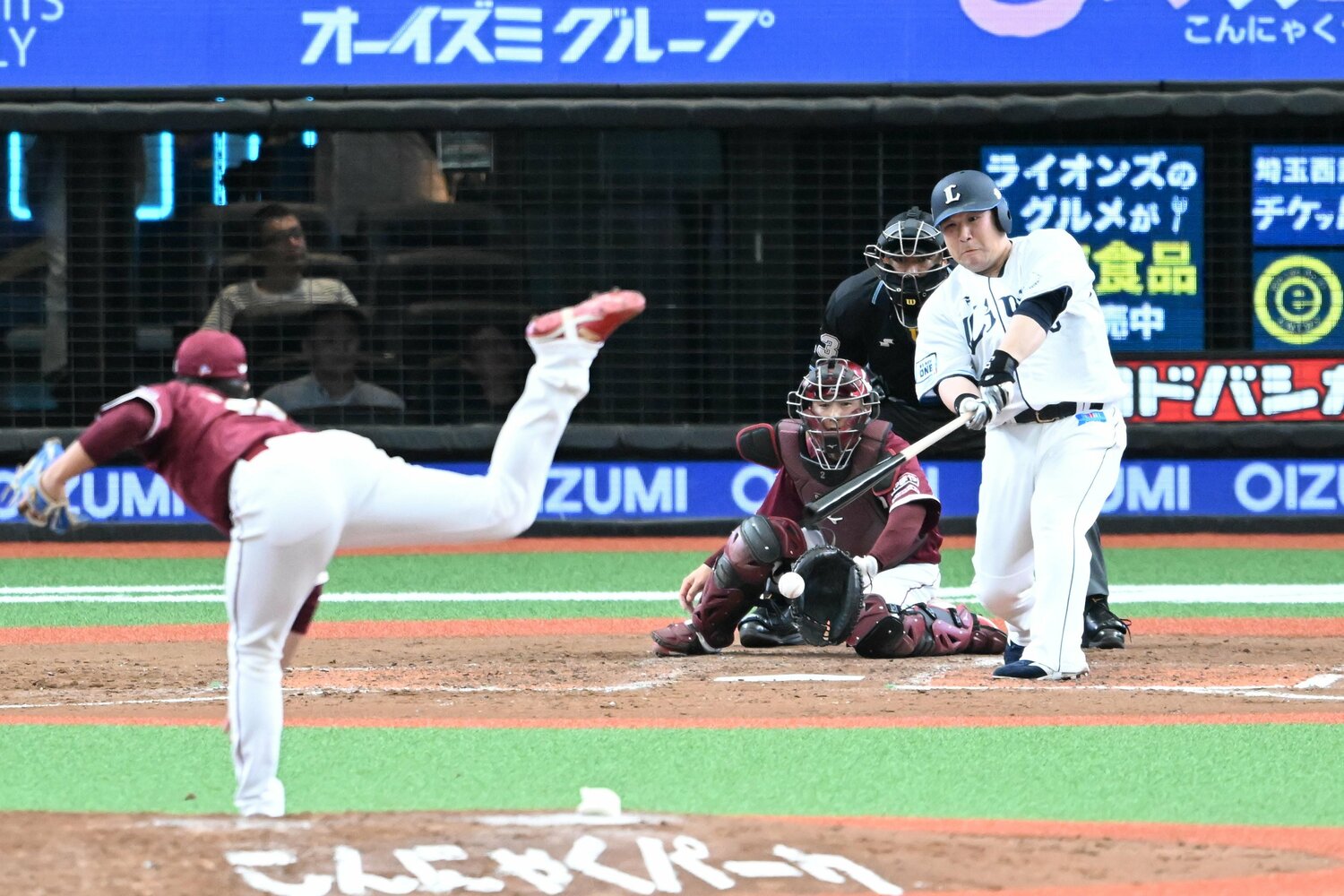 中村の「2000三振」の瞬間　©JIJI PRESS