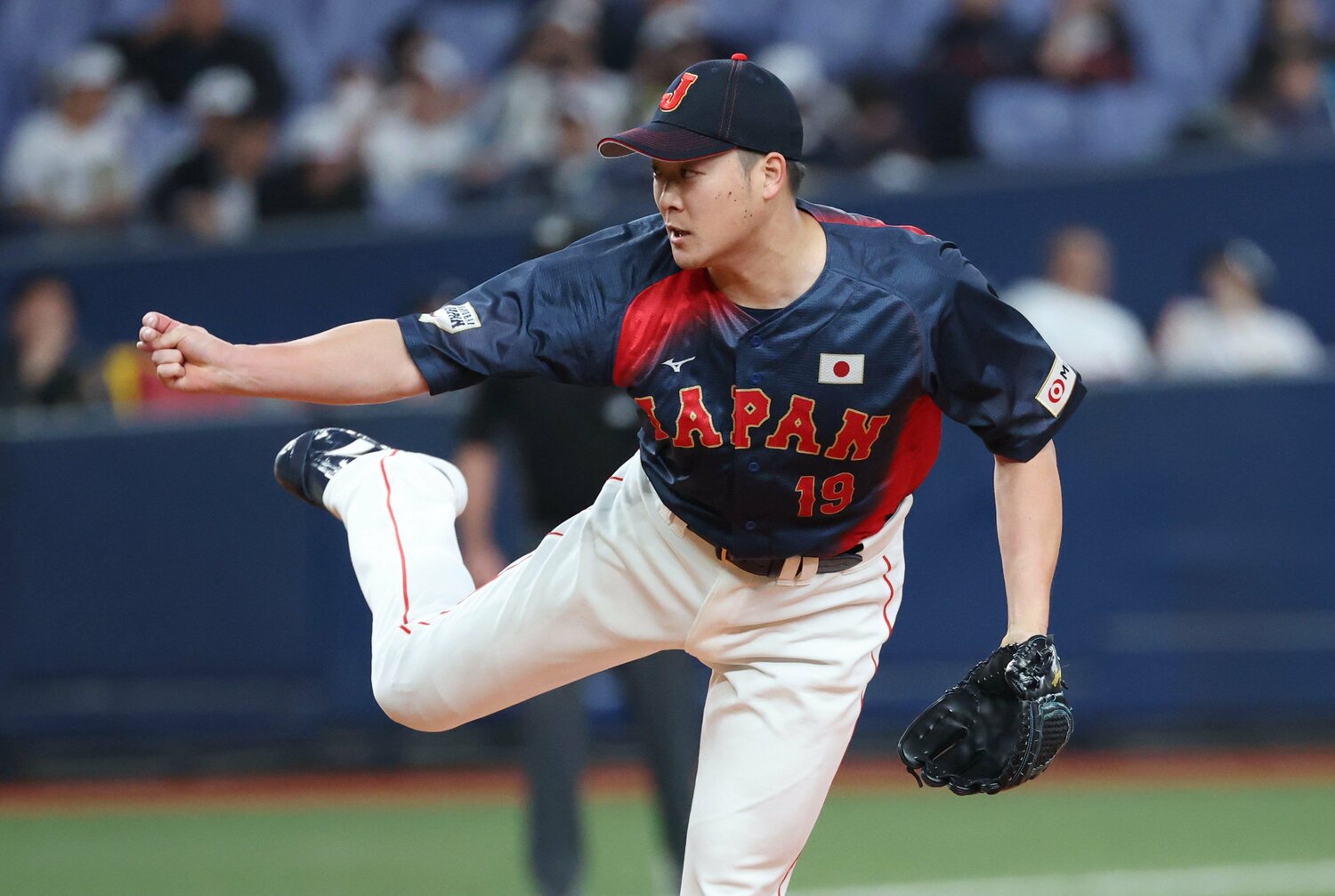 今年3月の侍ジャパン強化試合では日本代表メンバーに選出された　©︎JIJI PRESS