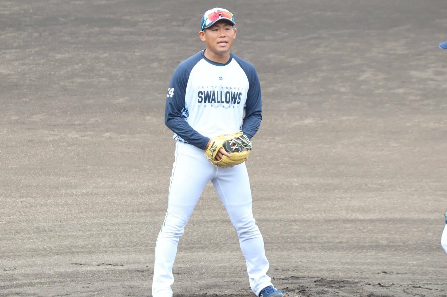 沖縄キャンプでの田口　©Fumi Sawai