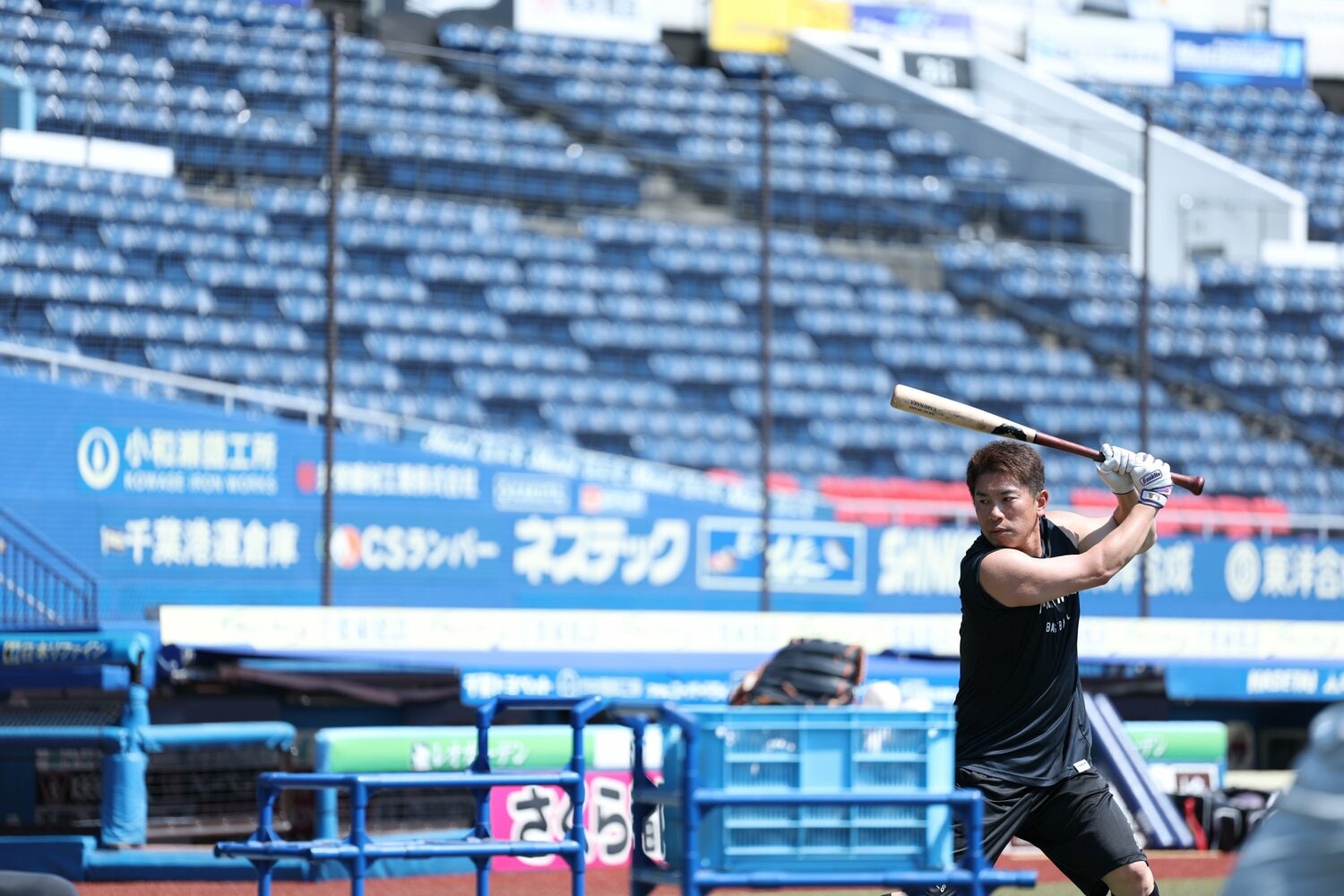 日頃の鍛錬がバットマンの道を切り拓いた ©Chiba Lotte Marines