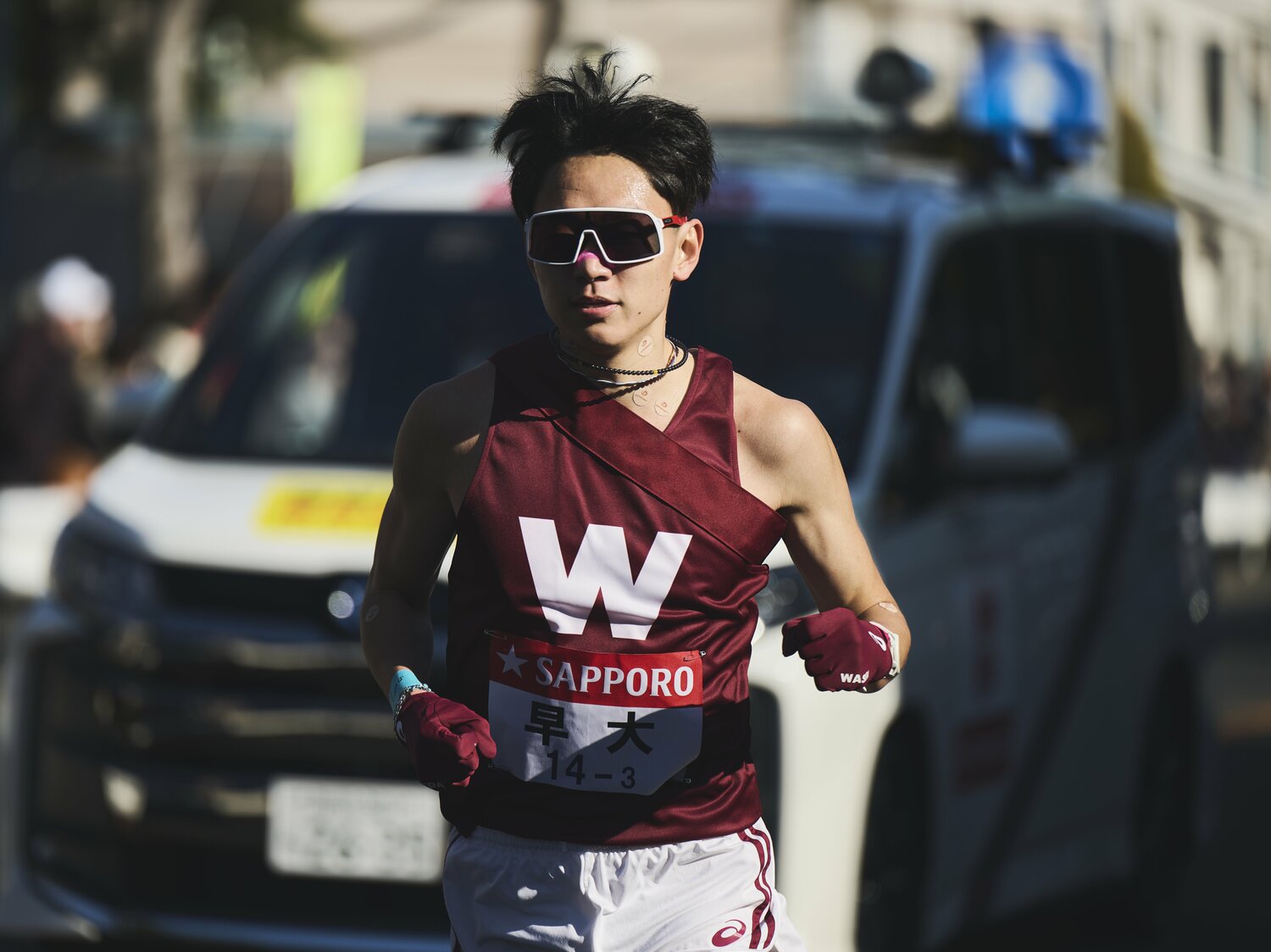 箱根3区2位の井川　©Yuki Suenaga