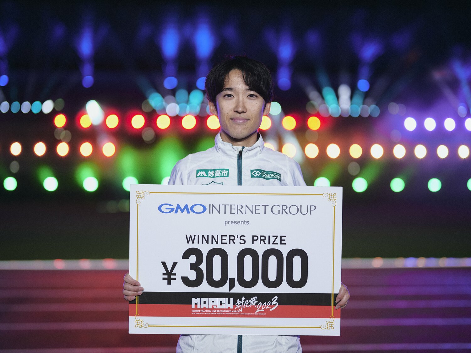 MARCH対抗戦でトップとなった青学大の佐藤　©Yuki Suenaga