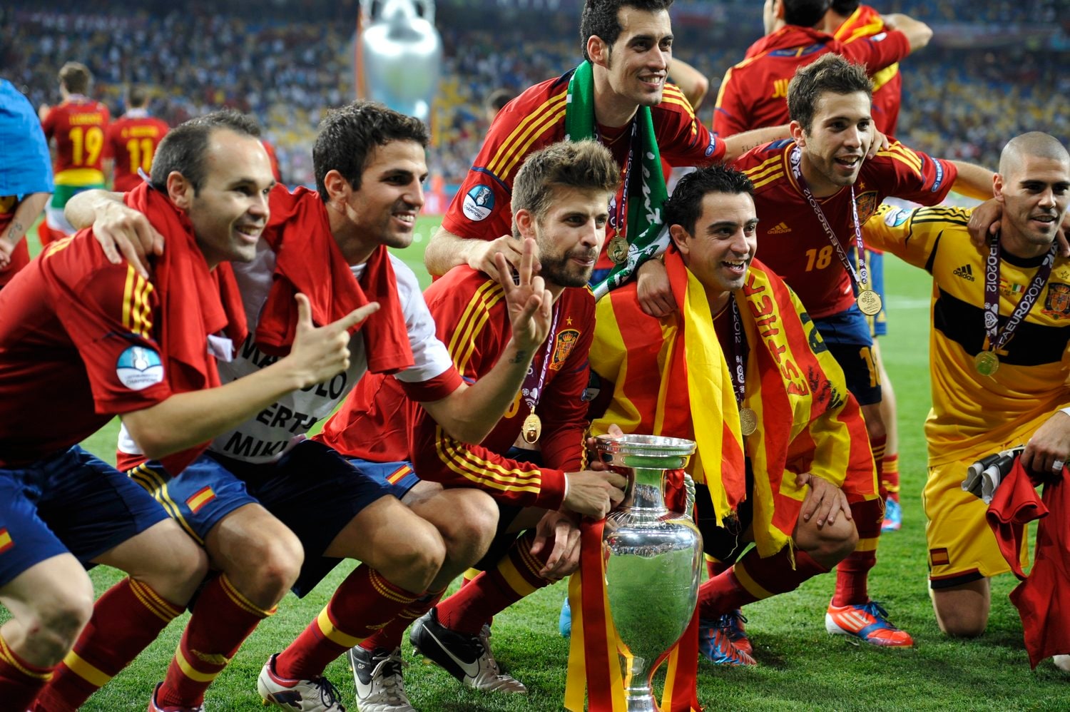 10年W杯に続き12年EUROでも優勝。2000年代後半〜10年代前半は名実ともにスペイン代表の黄金時代だった　©Takuya Sugiyama