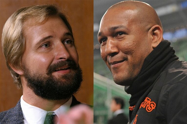 バースとラミレス。活躍した期間はそれぞれだが、日本球界に外国人スラッガーの魅力を周知させた功績は大きい ／ photograph by Sports Graphic Number