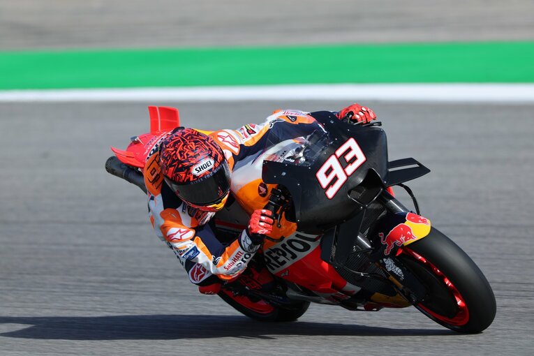 ポルトガルテストのマルケスの走り　©Satoshi Endo