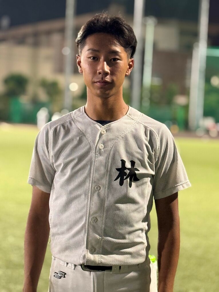 【投球フォームも多数】メジャー4球団が興味を示している大阪学院大高の林将輝 ©Yuji Yanagawa