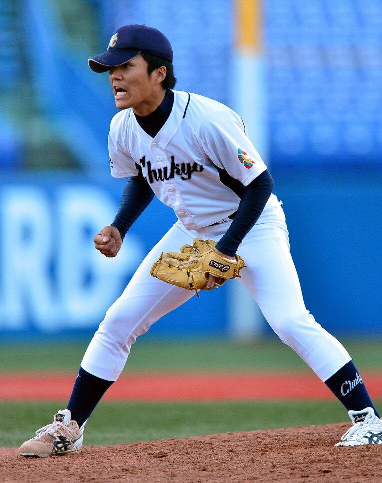 三重中京大時代の則本昂大（現・楽天）　©Sankei Shimbun