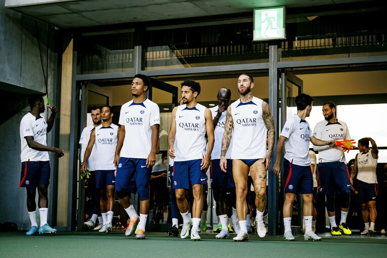 24日、大阪での練習　©Kiichi Matsumoto