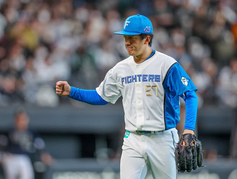 昨季途中から先発に転向し、先発ローテの一角を担った北山　©︎JIJI PRESS