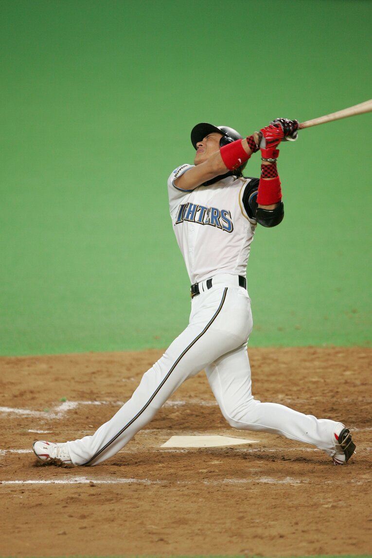 日本ハム・新庄剛志の現役最終打席の対戦ピッチャーは中里が務めた（2006年日本シリーズ）©︎Hideki Sugiyama