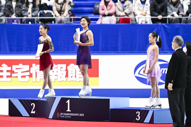 全日本選手権表彰式 ©Asami Enomoto