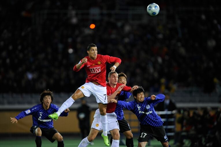 2008年クラブW杯でのC・ロナウド　©Takuya Sugiyama