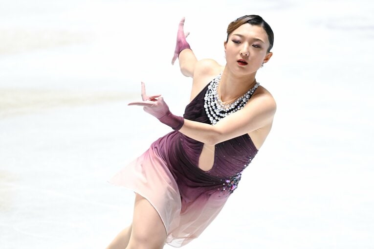 自身最後の全日本選手権で圧巻の演技を見せた坂本花織【スワイプするとそのほかの写真もご覧になれます】　©Asami Enomoto