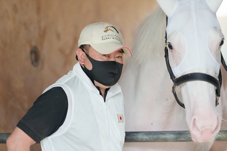 ソダシを管理する須貝尚介調教師　©Naoya Sanuki