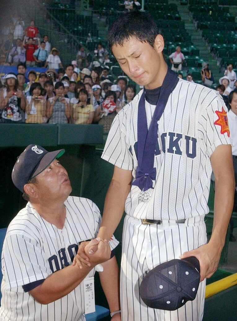 涙のダルビッシュ…　©JIJI PRESS