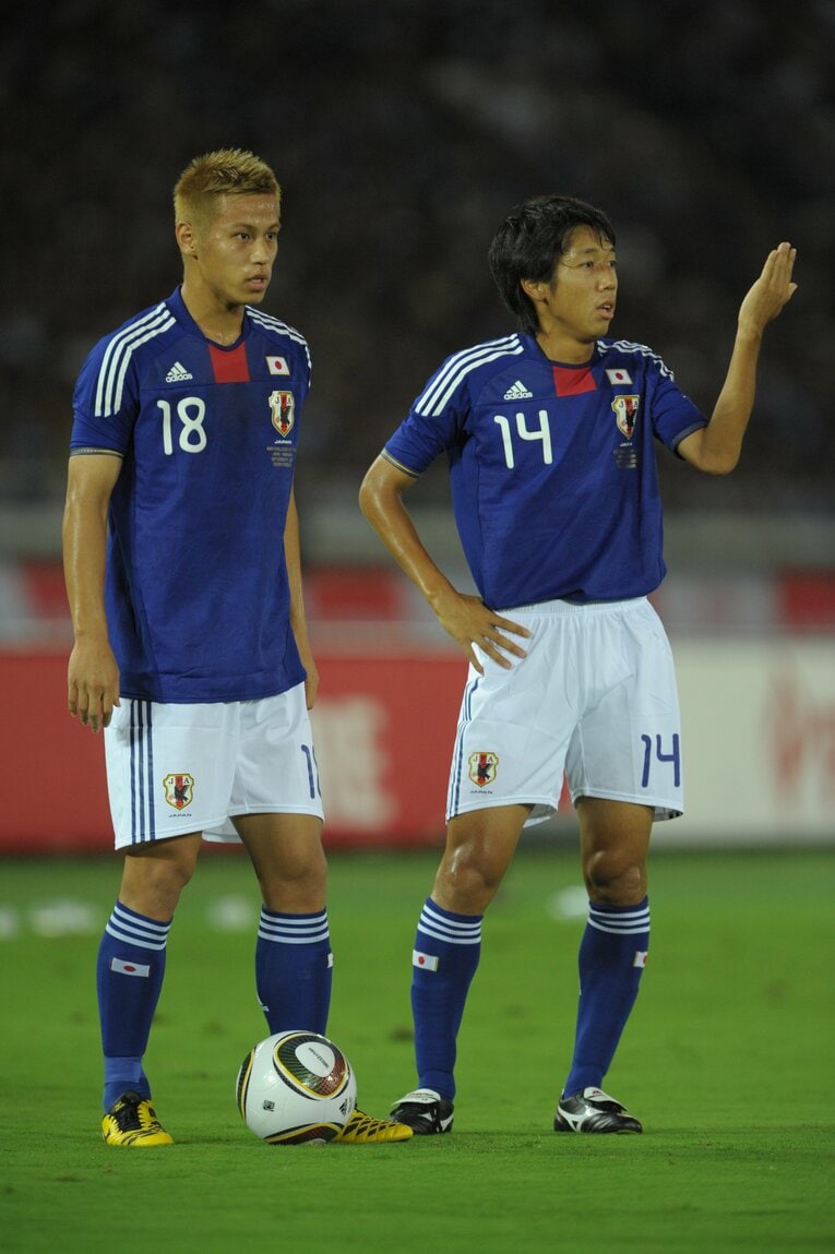 日本代表での共闘（2010年）©Sports Graphic Number